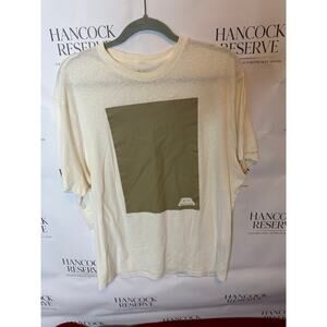 Armani Exchange Men’s T-Shirt XL Cream Olive Graphic Short Sleeve Tee